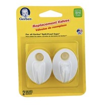 Gerber 2 Pack Replacement Valves for Spill Proof Cups Sippy Cup BPA Free... - $9.89