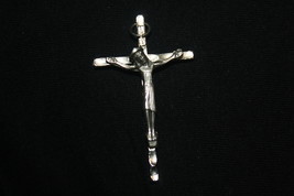 Silver Tone Crucifix Pendant , Italy - $5.00