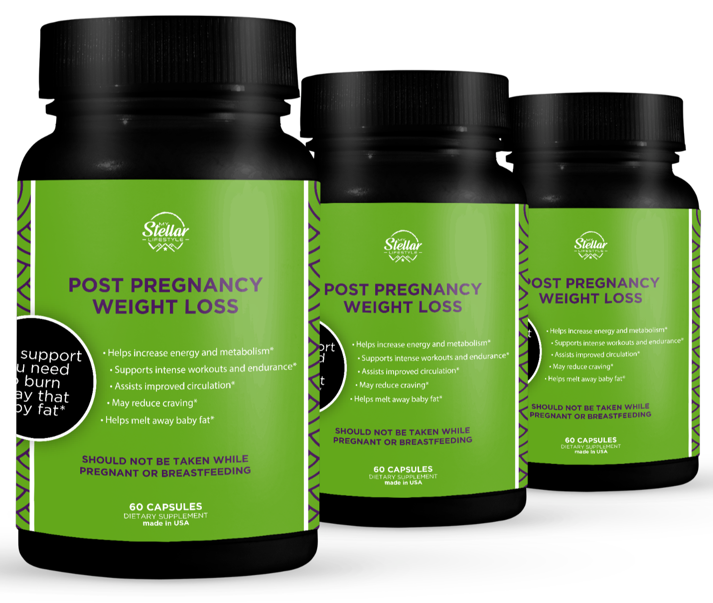 3 Pack Pérdida de peso post embarazo-60 Cápsulas x3 - $93.49