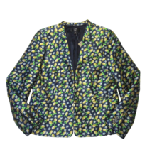 NWT J.Crew Going Out Blazer in Navy Lemon Jacquard Open Front Jacket 10 - £67.94 GBP