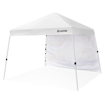 Canopy 10&#39;X10&#39; Slant Leg Pop Up Canopy, Outdoor Patio Portable Tent With Sidewal - £120.99 GBP