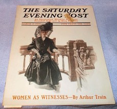 Old Saturday Evening Post March 17 1906 Henry hutt cover Woman as Witness - £15.58 GBP