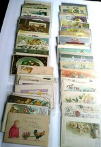 102 Easter Postcards Flowers Animals Angels Roses Chicks Bunny Vintage Greetings - £70.17 GBP