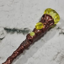 Handcrafted Wizard Wand Magic Spells Bronze Tone Jeweled Cosplay Crafts 11&quot;  - £11.86 GBP