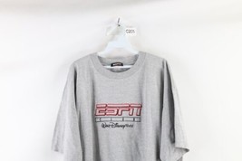 Vintage 90s Walt Disney World Mens 2XL Spell Out ESPN Club T-Shirt Gray USA - £27.65 GBP