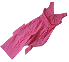 NWT J.Crew Wrap-tie Jumpsuit in Bright Coral Pink Cotton Poplin Jumper 2 $128 - £56.09 GBP
