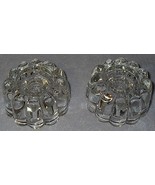 Crystal Clear Glass Candle Stick Holders Pair - £4.77 GBP