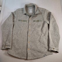 Sherpa Shacket L.L. Bean Men’s M Button Down Shirt Jacket Gray Fleece Lined - $44.95 Sherpa Shacket L.L. Bean Men’s M Button Down Shirt Jacket Gray Fleece Lined - $44.95