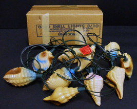 Seashells Vintage Mini Christmas Tree Lights Iob Plastic Sea Shells Taiwan - £31.32 GBP