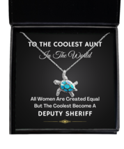Deputy Sheriff Aunt Necklace Gifts - Turtle Pendant Jewelry Present From Niece  - £39.46 GBP