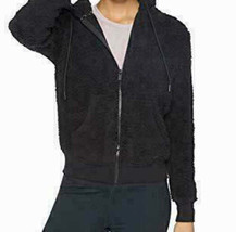 Marc New York Womens Cozy Sherpa Full Zip Jacket,Size Large,Black - £62.47 GBP