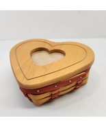 Longaberger 2000 Red Little Love Sweetheart Basket &amp;  Protector Photo Lid - £28.14 GBP