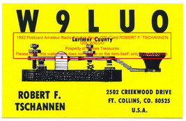 1982 Postcard Amateur Radio Artwork Keyer Qsl Card Robert F Tschannen Qsl W9 Luo - £18.97 GBP