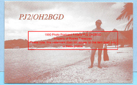 1990 Real Photo Postcard Finland Beach Raimo Bjork QSL PJ2-OH2BGD Curacao Neth A - £10.21 GBP