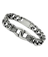 TK435 - High polished (no plating) Stainless Steel Bracelet with No Ston... - £19.67 GBP
