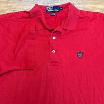 VTG Polo Ralph Lauren SS Polo Mens Medium Golf Crest Fine Cotton Red Preppy - $21.51