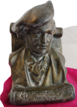 Antique Cast Bronze l Sculpture Musical Composer Wilhem R Wagner on Music Scroll - £94.93 GBP