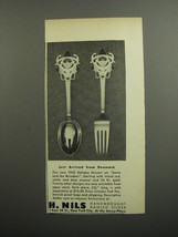 1952 H. Nils Santa and the Reindeer Silverware Ad - Just Arrived from Denmark - £14.73 GBP
