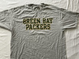 VTG Champion Gray Green Cotton NFL Green Bay Packers T Shirt Mens Size XL - £6.12 GBP