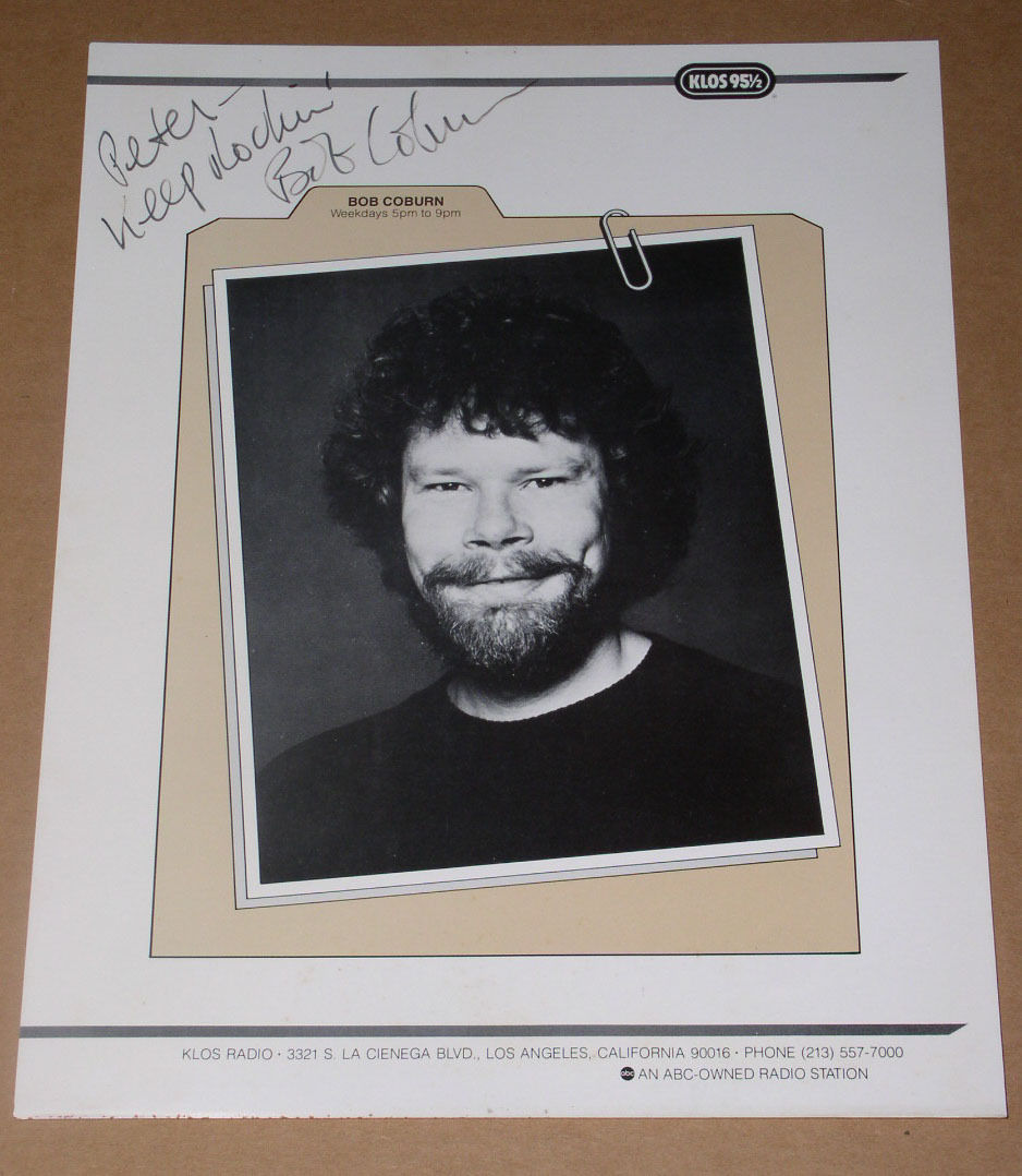 Bob Coburn Autographed Photo Vintage 1980's KLOS Radio - $39.99