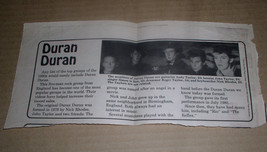 Duran Duran Magazine Photo Clipping Vintage 1984 Mini Bio - $18.99