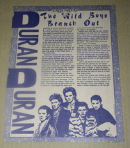 Duran Duran Teen Magazine Clipping Article Vintage 1985 - $14.99