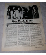 Toto Circus Magazine Bio Clipping Vintage 1978 - $20.56 CAD