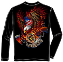 New Fire Eagle Long Sleeve T Shirt Firefighter Shirt - £24.23 GBP+