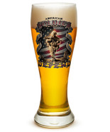 AMERICAN SOLDIER- &quot;DEFEND&quot;-  LARGE PILSNER BEER GLASS - £17.86 GBP+