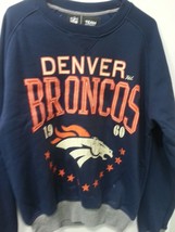 Brand New Denver Broncos Crew Neck Crewneck 'Big Time' Sweatshirt Blue Authentic - $64.95