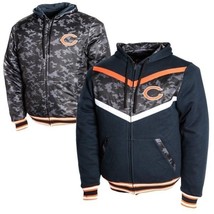 Chicago Bears Full Zip  Reversible Black Ops Hoodie Jacket Gill Camo - $139.99