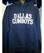 DALLAS COWBOYS REVERSE HOODIE SWEATSHIRT BLUE Officially Licensed NFL-S,... - $68.37 CAD