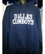 DALLAS COWBOYS REVERSE HOODIE SWEATSHIRT BLUE Officially Licensed NFL-S,... - £39.27 GBP