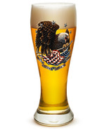 EAGLE- &quot;THESE COLOR DON&#39;T RUN&quot;- LARGE  PILSNER BEER GLASS - £17.86 GBP+