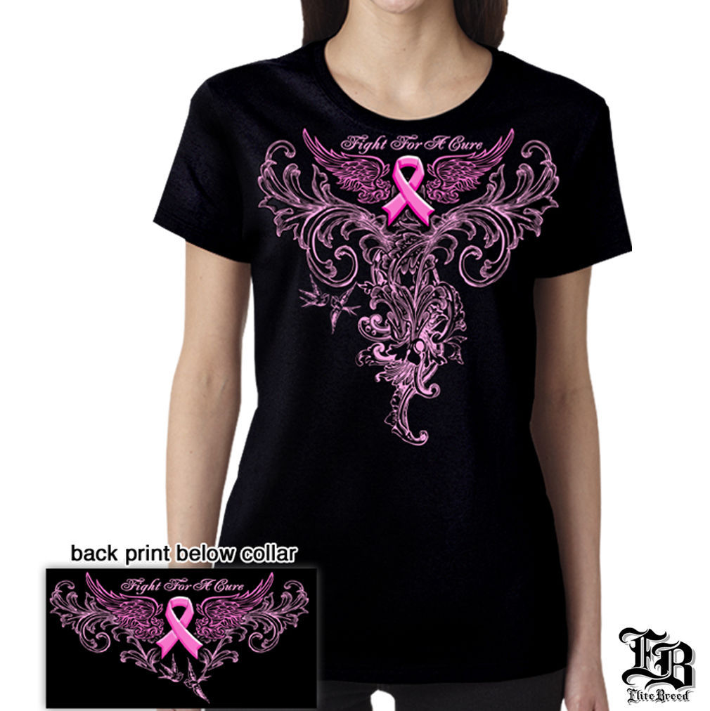 Primary image for ELITE BREED- PINK FOIL FIGHT BREAST CANCER T-SHIRT 