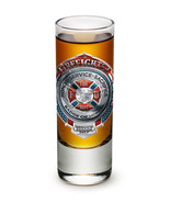 FIREFIGHTER - BADGE OF HONOR- NEW-  2 OZ. SHOT GLASS   - £7.77 GBP+