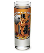 &quot;LIQOUR UP FRONT, POKER IN THE REAR&quot;- NEW-  2 OZ. SHOT GLASS   - £7.77 GBP+