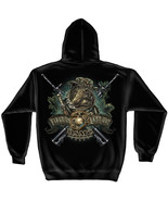 MARINE DEVIL DOG- &quot;FIRST IN, LAST OUT&quot;-HOODED HOODIE SWEATSHIRT- - $67.65 CAD+