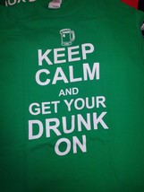 NEW KEEP CALM AND GET YOUR DRUNK ON T SHIRT  FUNNY SHIRT - $12.82+