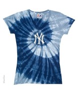 NEW YORK YANKEES SPIRAL WOMENS JUNIORS  PETITE Tie Dye  T-Shirt  Licensed - £19.63 GBP