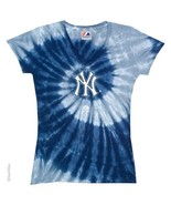 NEW YORK YANKEES SPIRAL WOMENS JUNIORS  PETITE Tie Dye  T-Shirt  Licensed  - $24.99