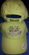 New GIRLS CAN&#39;T HUNT WHAT Youth Hat Cap Lime Green - $9.99