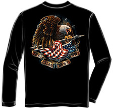 New These Colors Don&#39;t Run  Licensed Long Sleeve T Shirt Patriotic Usa Eagle - £24.51 GBP+