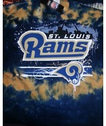 ST LOUIS RAMS  &#39;HORIZONTAL STENCIL&#39;  Tie Dye  T-Shirt NEW NFL - £20.21 GBP+