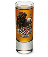&quot;THESE COLORS DON&#39;T RUN&quot; WITH EAGLE- NEW-  2 OZ. SHOT GLASS   - £7.77 GBP+