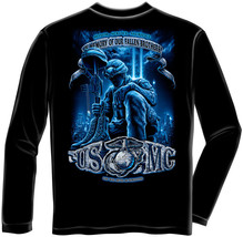 New USMC- YOU WILL NEVER BE FORGOTTEN  LICENSED MARINES LONG SLEEVE T Sh... - $24.99