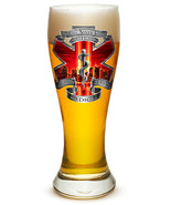 &quot;WE WILL NEVER FORGET&quot;- 9/11 EMS TRIBUTE RED FLAMES - LARGE  PILSNER BEE... - £17.86 GBP+