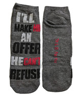 The Godfather Mafia Movie SOCKS Fun Socks Low Cut Socks - Make Him An Offer - $7.99