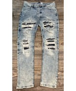 H&amp;M Divided Jeans Men&#39;s Skinny Distressed Button Fly size 36/33 - £14.08 GBP
