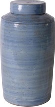 Tea Jar Service Items Vase Village Stool Denim Blue Ceramic Handmade - £343.98 GBP
